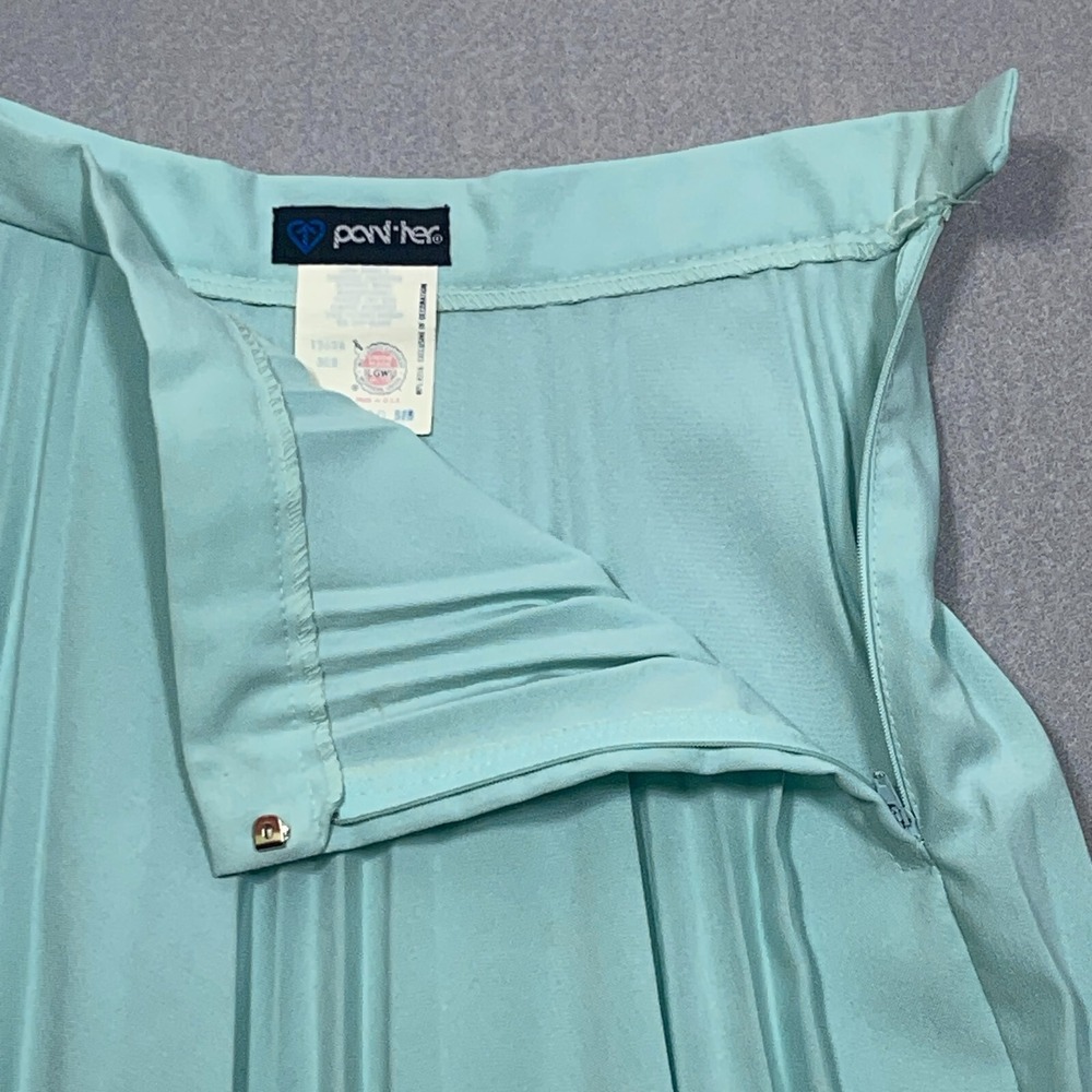 Vintage Pleated Skirt Women 5/6 Small A Line Mint Green 1960s Union Made - Picture 7 of 10